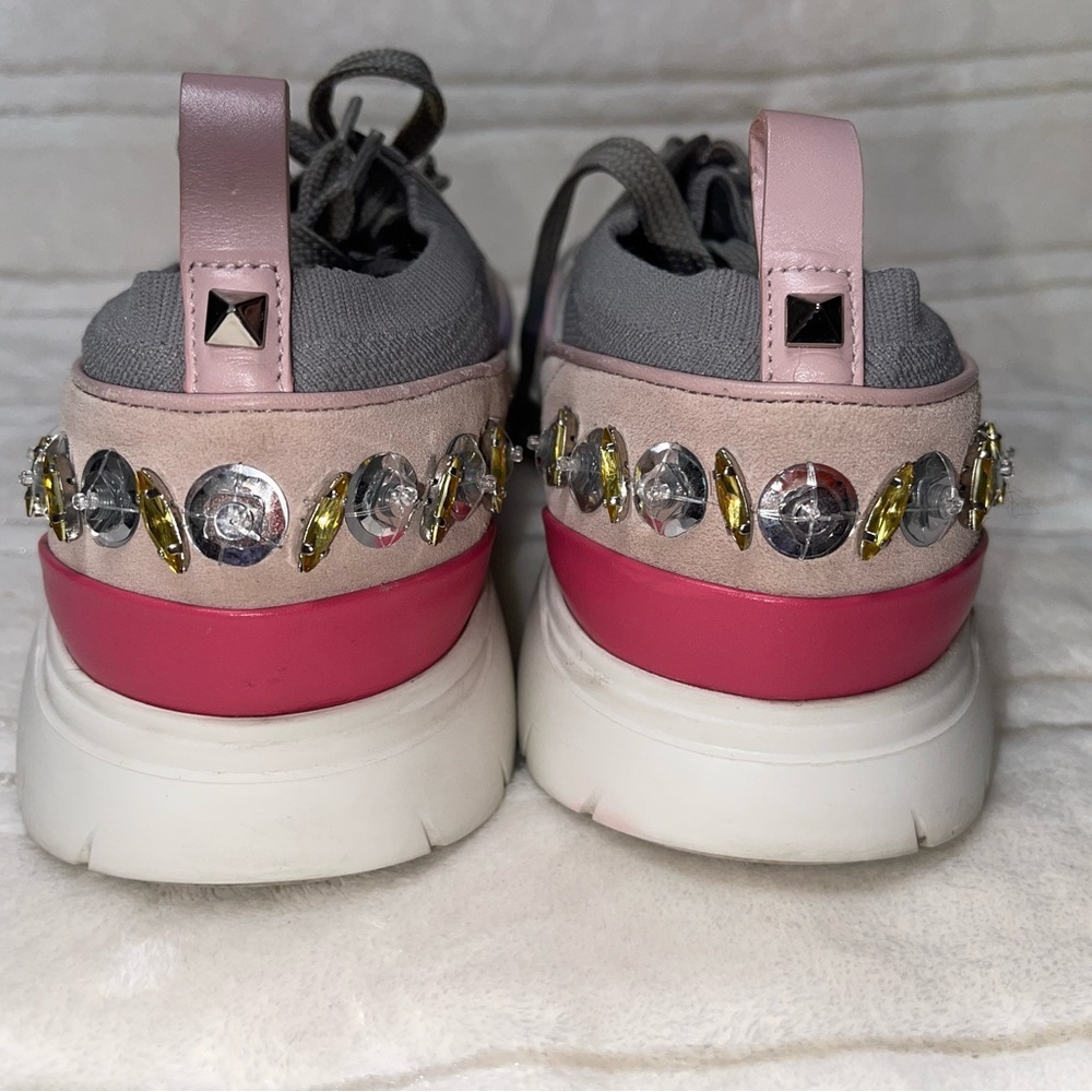 EUC Valentino Garavani Heroes Embellished Sneakers Size 40.5 - Picture 4 of 10